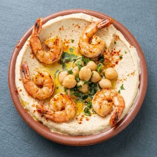 Hummus con Gambas