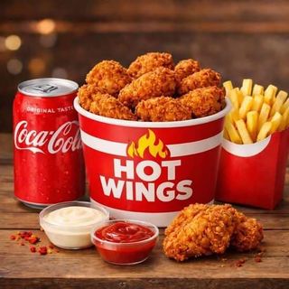 Hotwings 20 + 1 Batatas Fritas + 2 Coca-Cola