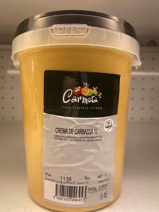 Crema calabaza “ La Carmeta”. 1 litro