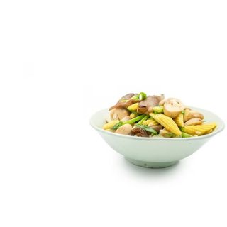 Stir Fried Baby Corn Mushroom and FREE NAAN