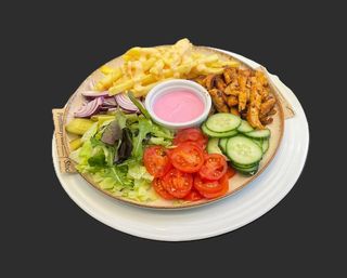 Shaorma de pui la farfurie