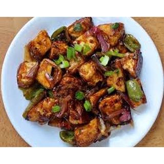 Quick fried paneer (chilli paneer)