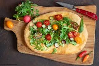 Pinsa focaccia con Philadelphia, chili e rucola