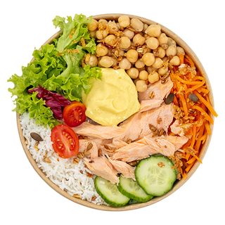 Teriyaki Salmon & Creamy Saffron Bowl