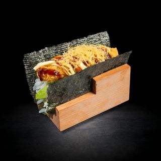 117. Temaki De Llagostí Arrebossat Amb Alvocat I Kataifi (1 Ud.)