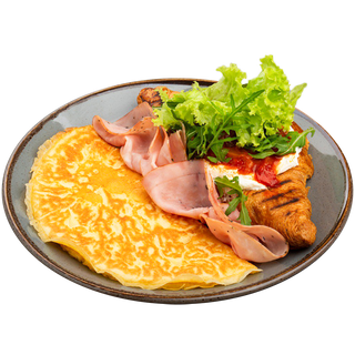 Омлет із круасаном і шинкою(на виніс)