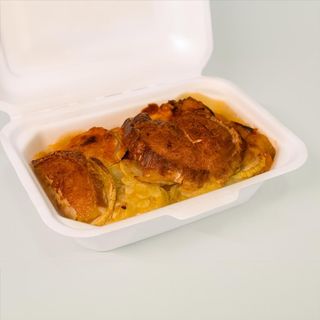 Milhojas de calabacín, tomate y queso de cabra