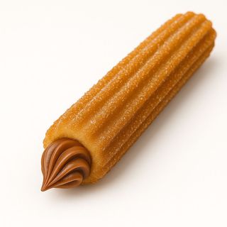 Churro relleno de Kinder Bueno