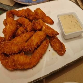 Rabas De Pollo Con miel Y Mostaza