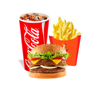 Меню "Двойной биф бургер"