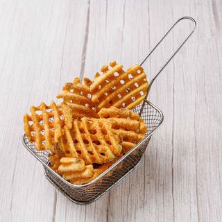 Criss cut potatoes