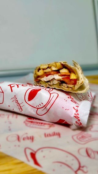 Жареный Донер с курицей (двойное мясо)