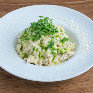 Creamy chicken risotto