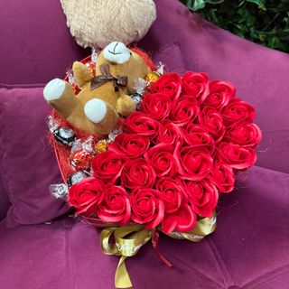 Кутия сърце червено #046