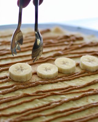 Crepe de Biscoff com Banana