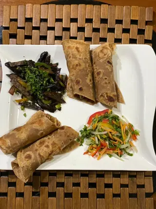 Liver Dry Fry with Chapati Brown
