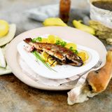 Пъстърва с лозов лист (350г)