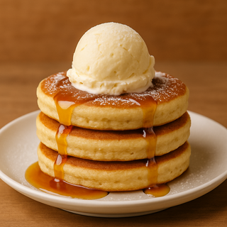 tortitas con 2 bolas helado