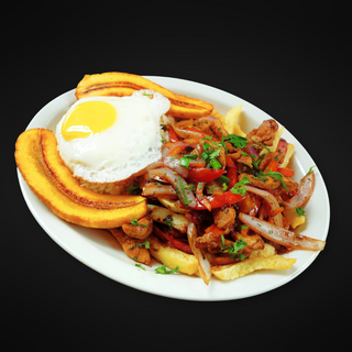 Pollo salteado a lo pobre