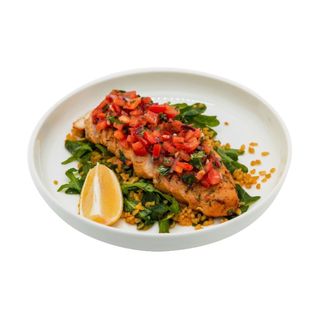 Курица с булгуром и мексиканской сальсой