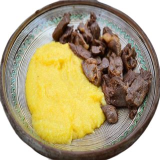 Pastrama de berbecut cu mamaliguta