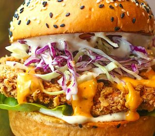 Hamburguesa Con Pollo