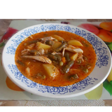 Зелен фасул с пилешко на фурна 