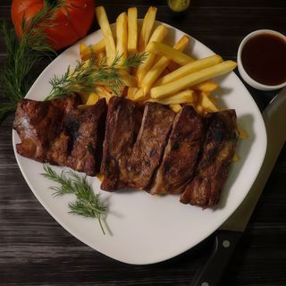 1/2 Costillar, Patatas, Refresco