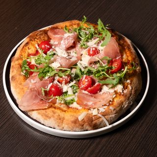 Bufala, pomodorini, crudo plus