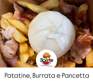 Patatine, pancetta e formaggio
