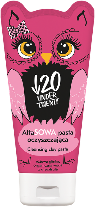 Pasta detoxifianta pentru curatare tenului Under20 cu argila roz,150ml