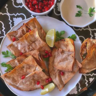 Menu Arayes Muhammara (vegeteriano)