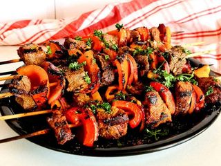 1 Piece Of Chicken 5 Stick Mishkaki 1 Plate Plain Chips