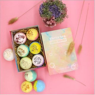 სასაჩუქრე აბაზანის ბომბები მშრალი ყვავილებით, 6ც