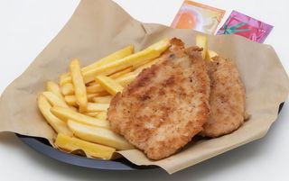 Cotoletta di pollo con contorno