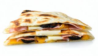 Piadina con cotto, scamorza e porcini