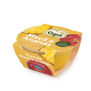 Puré Maçã com pedaços de Ananás 125gr