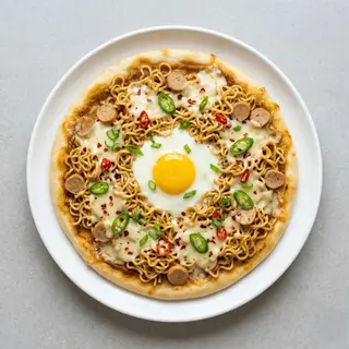 Spaghetti Chicken Pizza