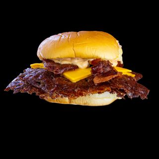 Bacon smash burger e fries