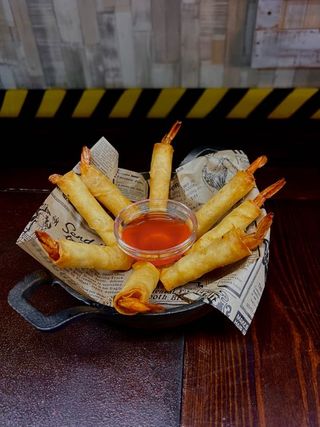 Langostinos Crujientes en Pasta Filo