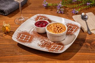 CREME BRULE CU SOS DE ZMEURA