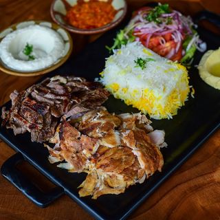 Mix Beef and  Chicken Shawarma Platter