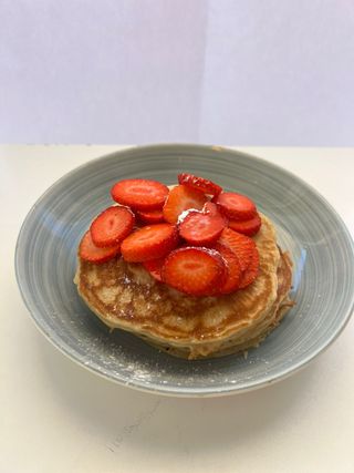 Strawberry pancake stack