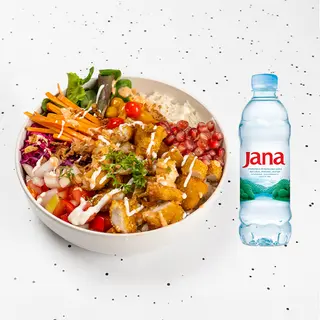 Crispy over rice + Jana 0,50l