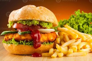 Hamburger big America con patate 