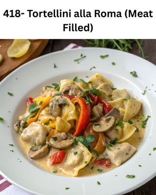TORTELLINI ALLA ROMA (RECHEIO DE CARNE)