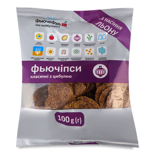 Чипси Фьючіпси Класичні з цибулею з насіння льону (100г)