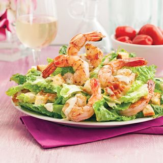 salade césar aux gambas