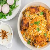 Chicken Biryani with Raita and Salad with Coca-Cola Original 350ml PET