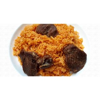 Jollof + Beef + fanta